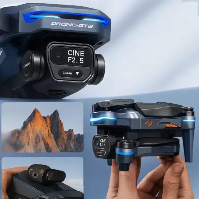 Drone Gt8 Câmera Hd  Controle Remoto Com Tela Integrada - Foto 2