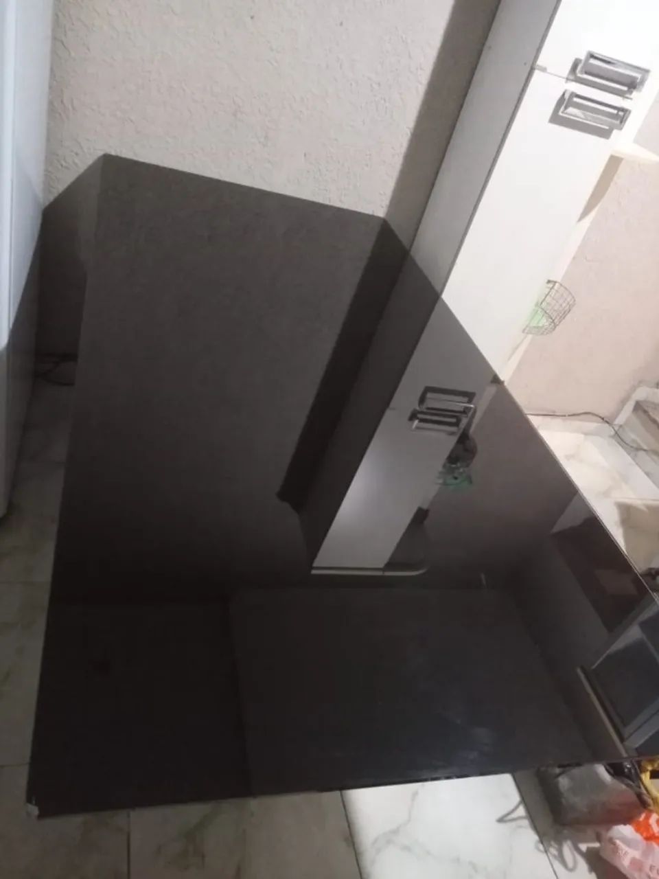 Mesa de jantar vidro preto retangular  - Foto 2