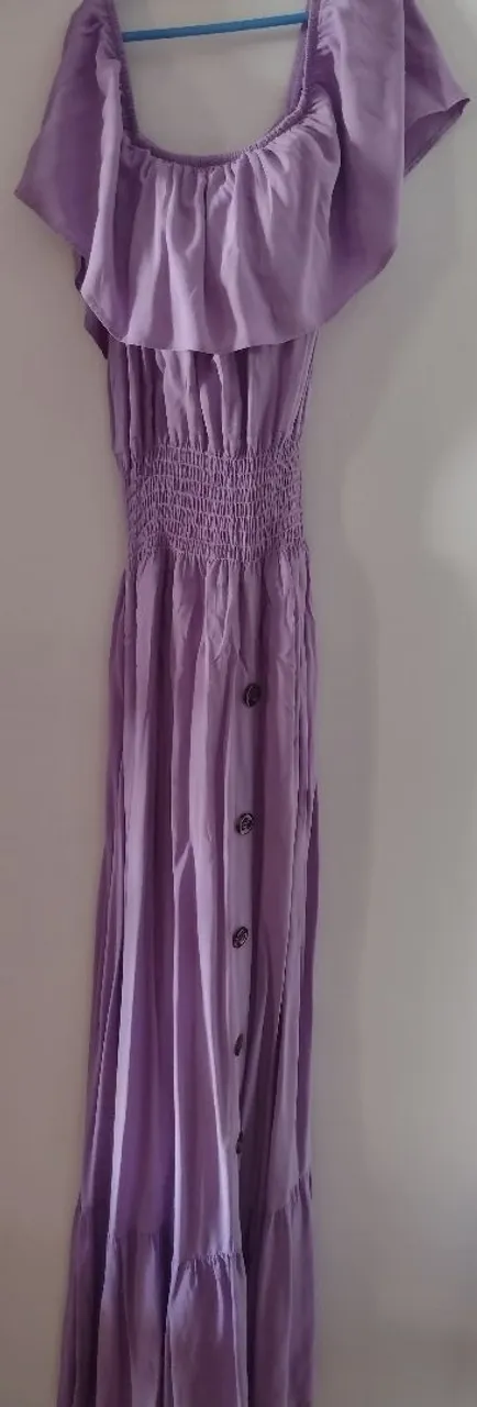 Vestido longo com bojo - roxo
