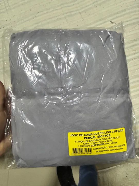 Jogo de Cama Queen Percal 400 Fios - Liso