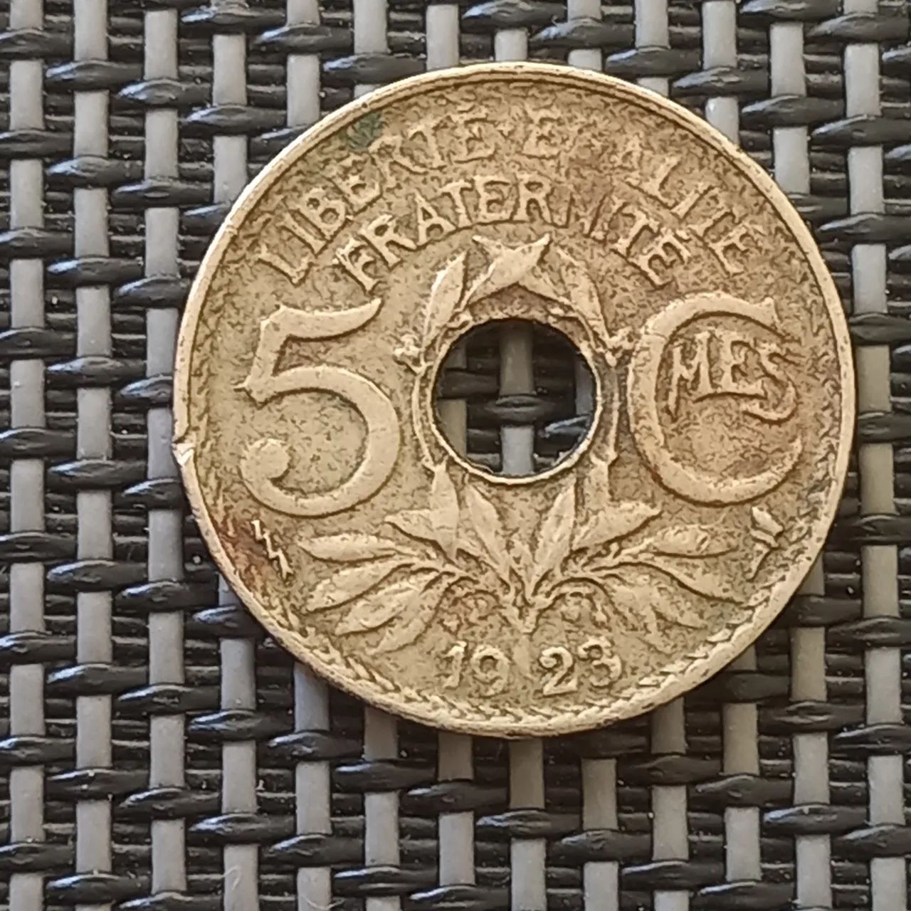 Moeda antiga francesa 1923