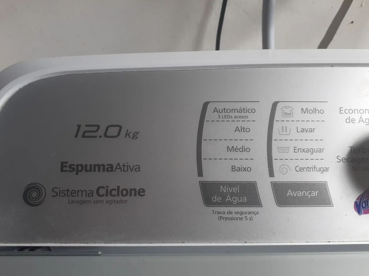 Máquina de Lavar Panasonic NA-F120B1WB 12kg: Limpeza Eficiente e Potente - Foto 3