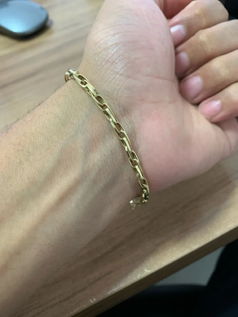 Pulseira elo trançado - 4.1g ouro 18k (750) 