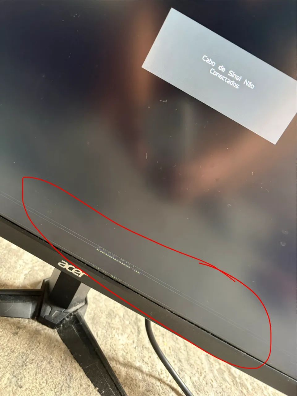 Monitor gamer com defeito  - Foto 3