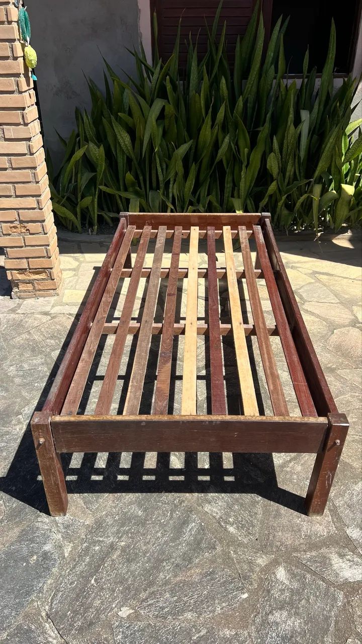 Estrado de madeira MAÇARANDUBA - Cama de solteiro - Foto 2