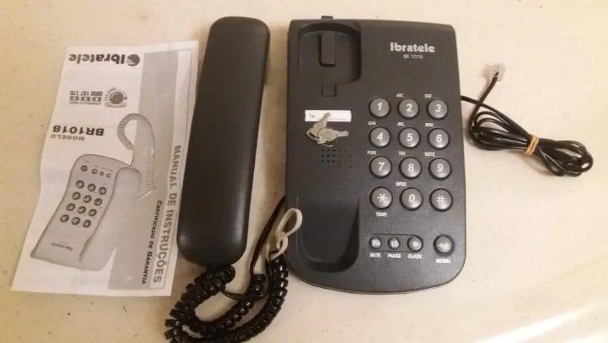 Telefone Fixo Ibratele - Modelo BR1018 - Com chave de bloqueio
