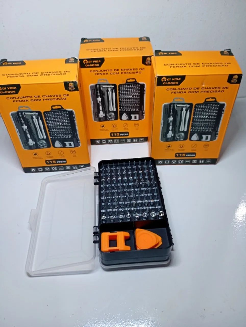   Kit Chaves de Precisão 115 Peças para Celular, Notebook, PC, iPhone e Eletrônicos. *NOVO - Foto 5