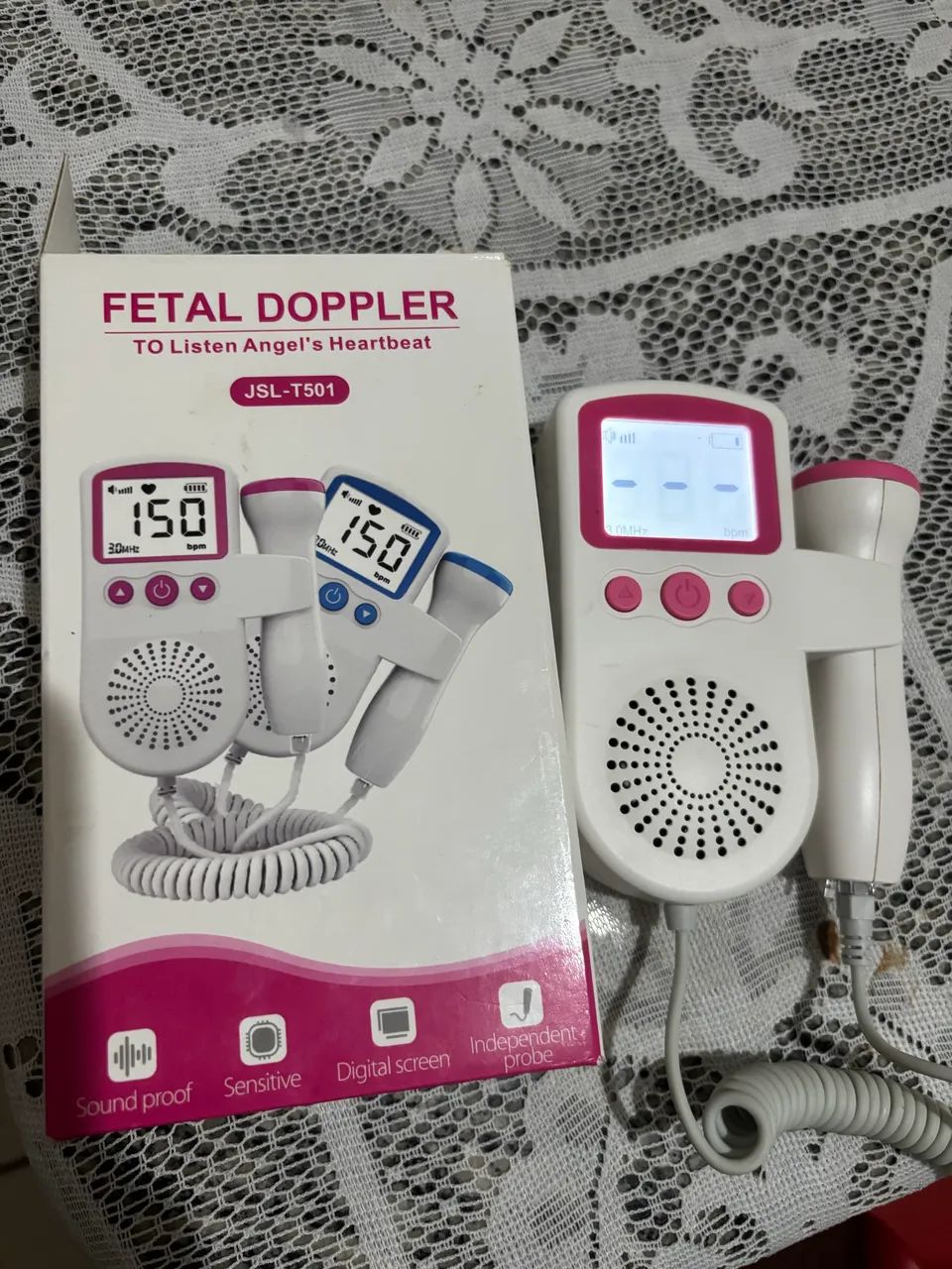 Doppler fetal para ouvir coração do bebê na barriga 