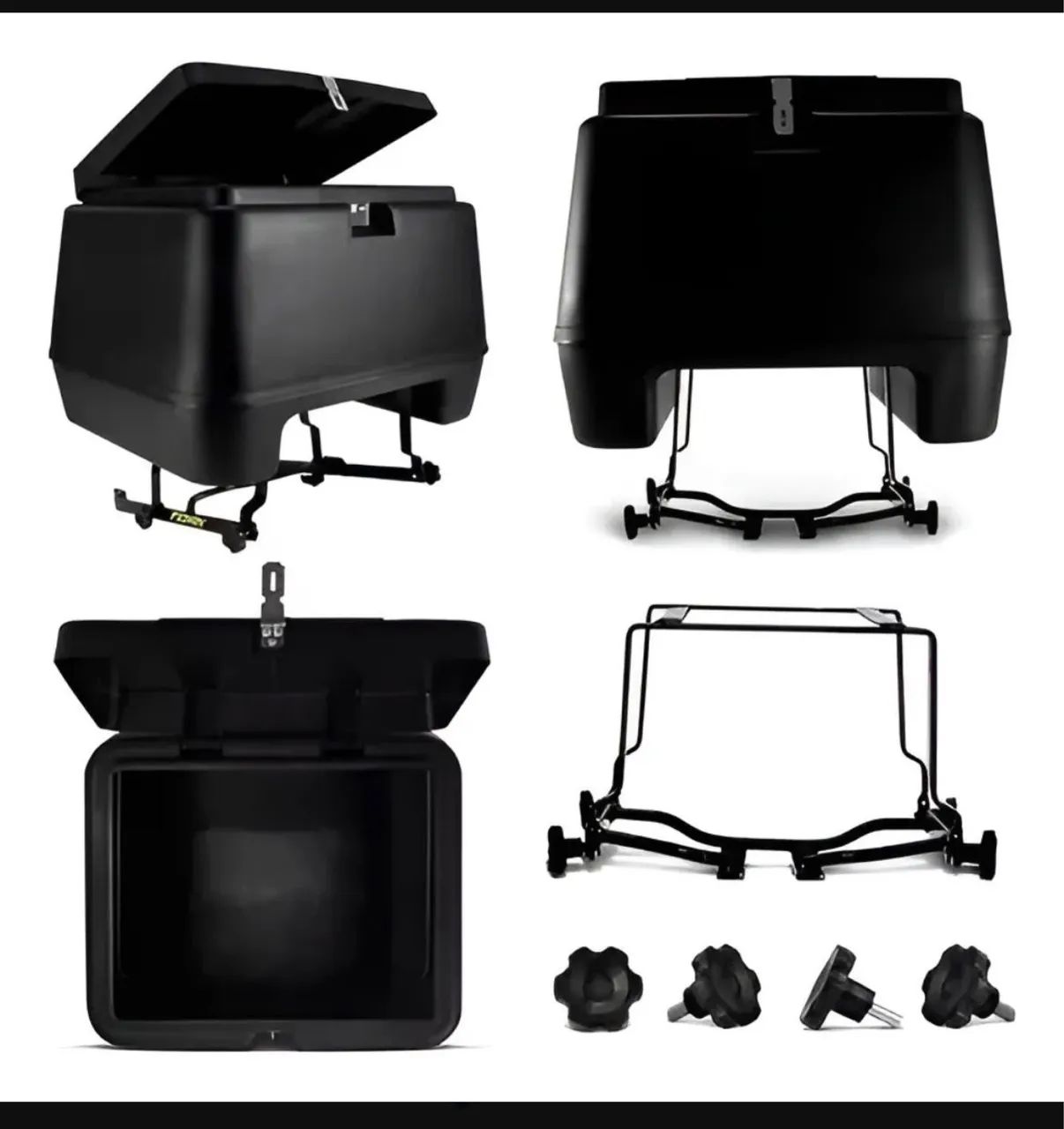 Baú p motoboy 135L+suporte+placas 