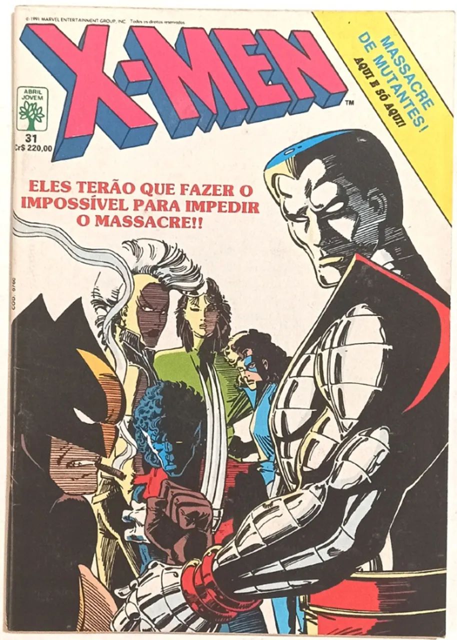 X-Men 1ª série, Massacre de Mutantes - n° 31,32,33 e 34. Abril- 1991. - Foto 3