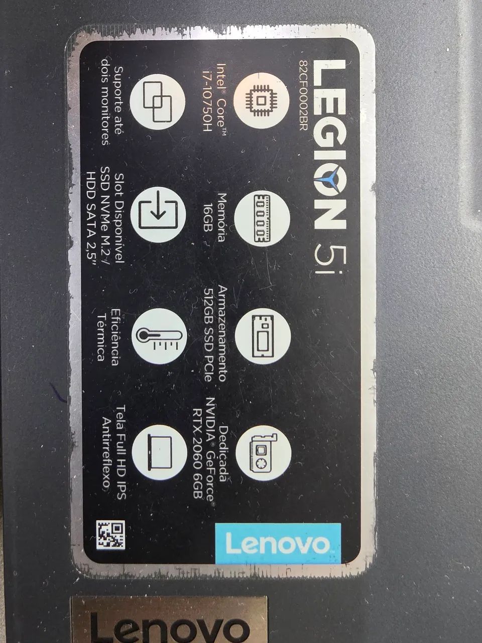 Notebook gamer Lenovo legion 5i - rtx2060 - Foto 2