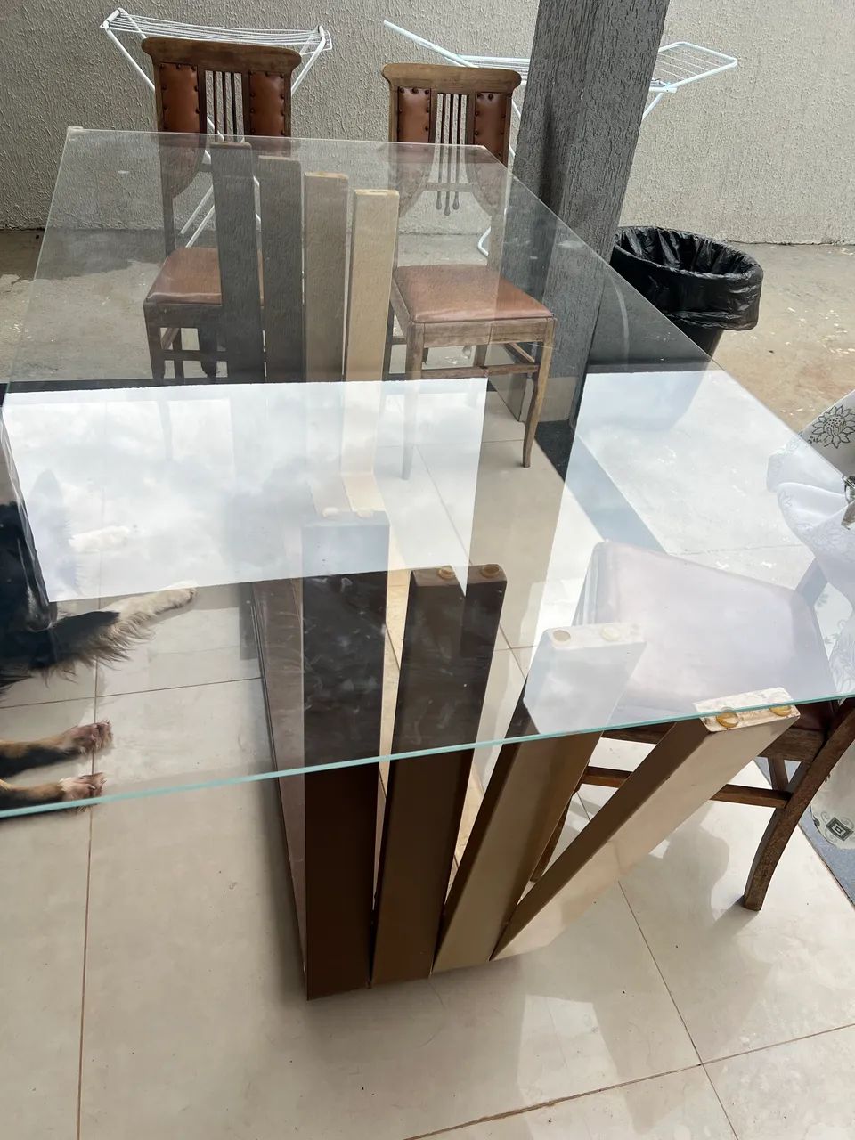 Mesa de 6 lugares de vidro  - Foto 2