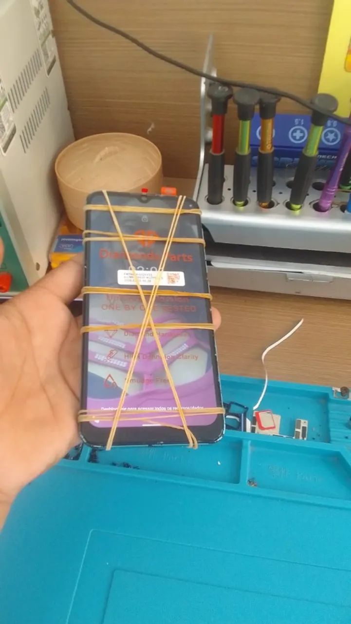 Motorola E20 tela trocada 