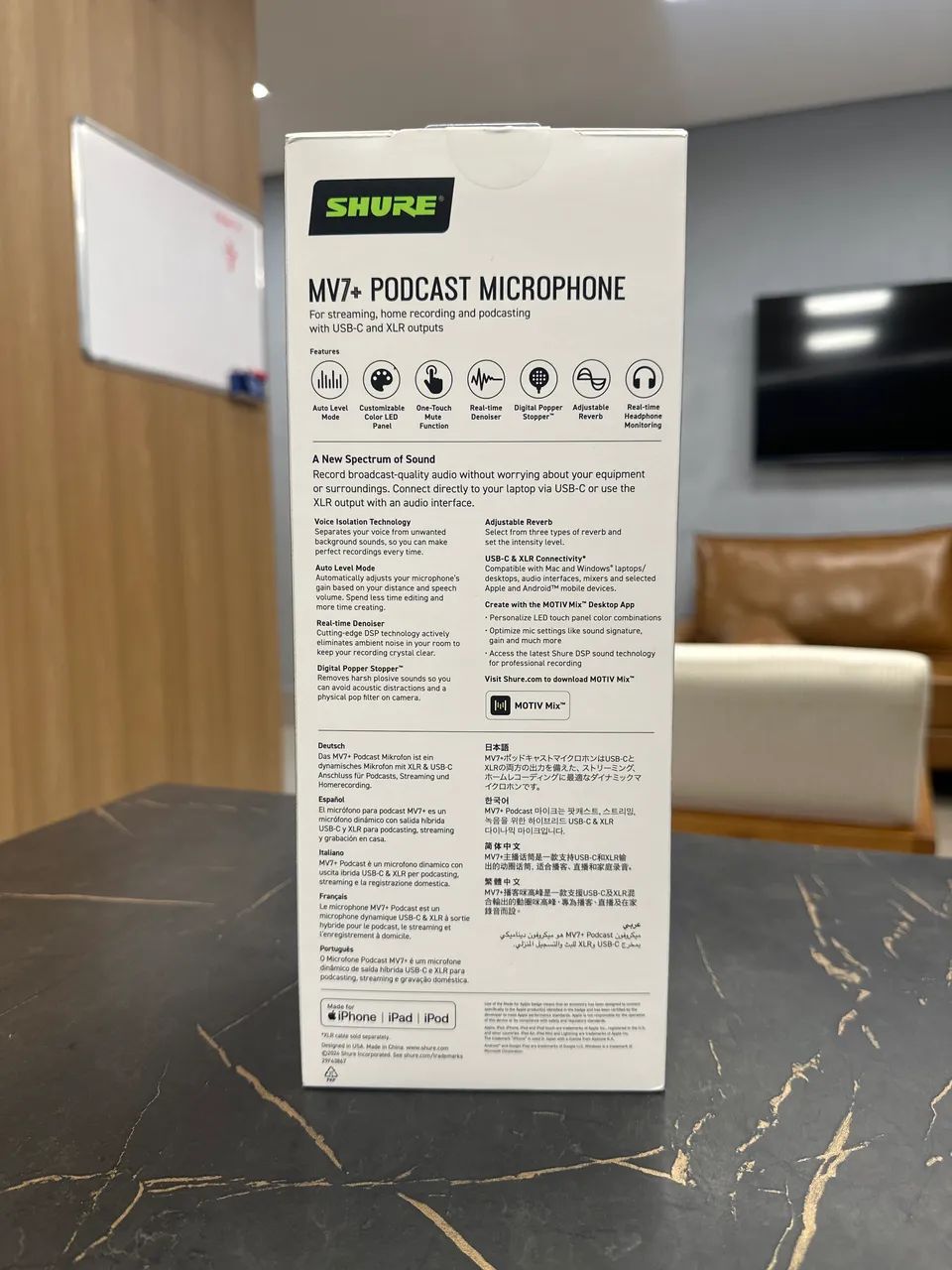 Microfone Shure MV7+ NOVO para podcasts - Foto 2