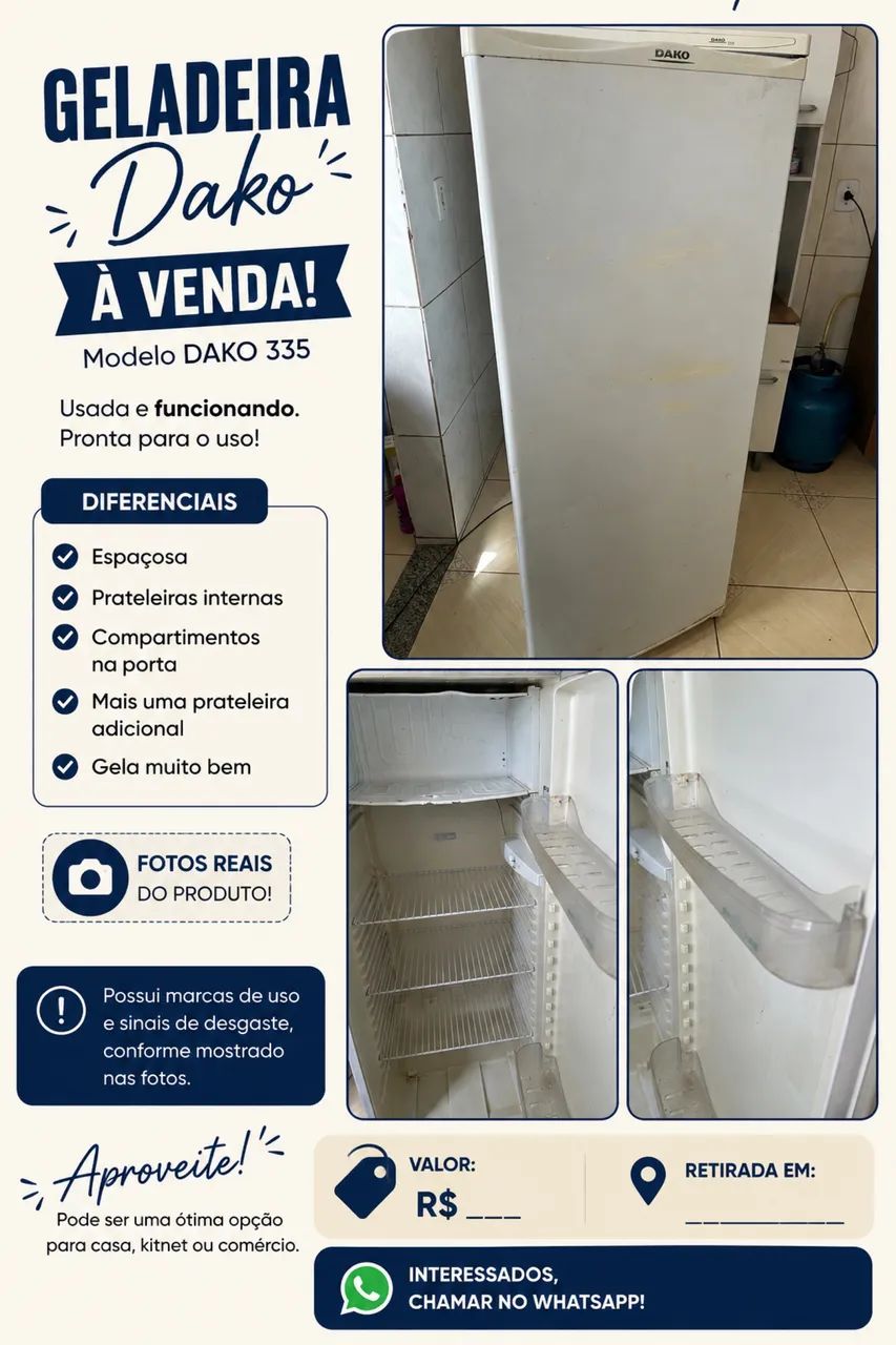Vendo geladeira 