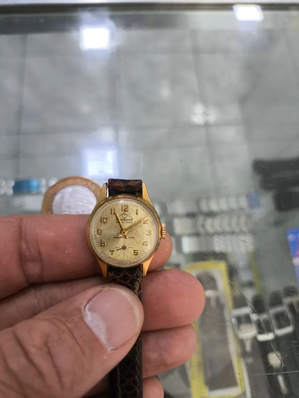 Relógio Mondaine a corda foleado  funcionando  - Foto 3
