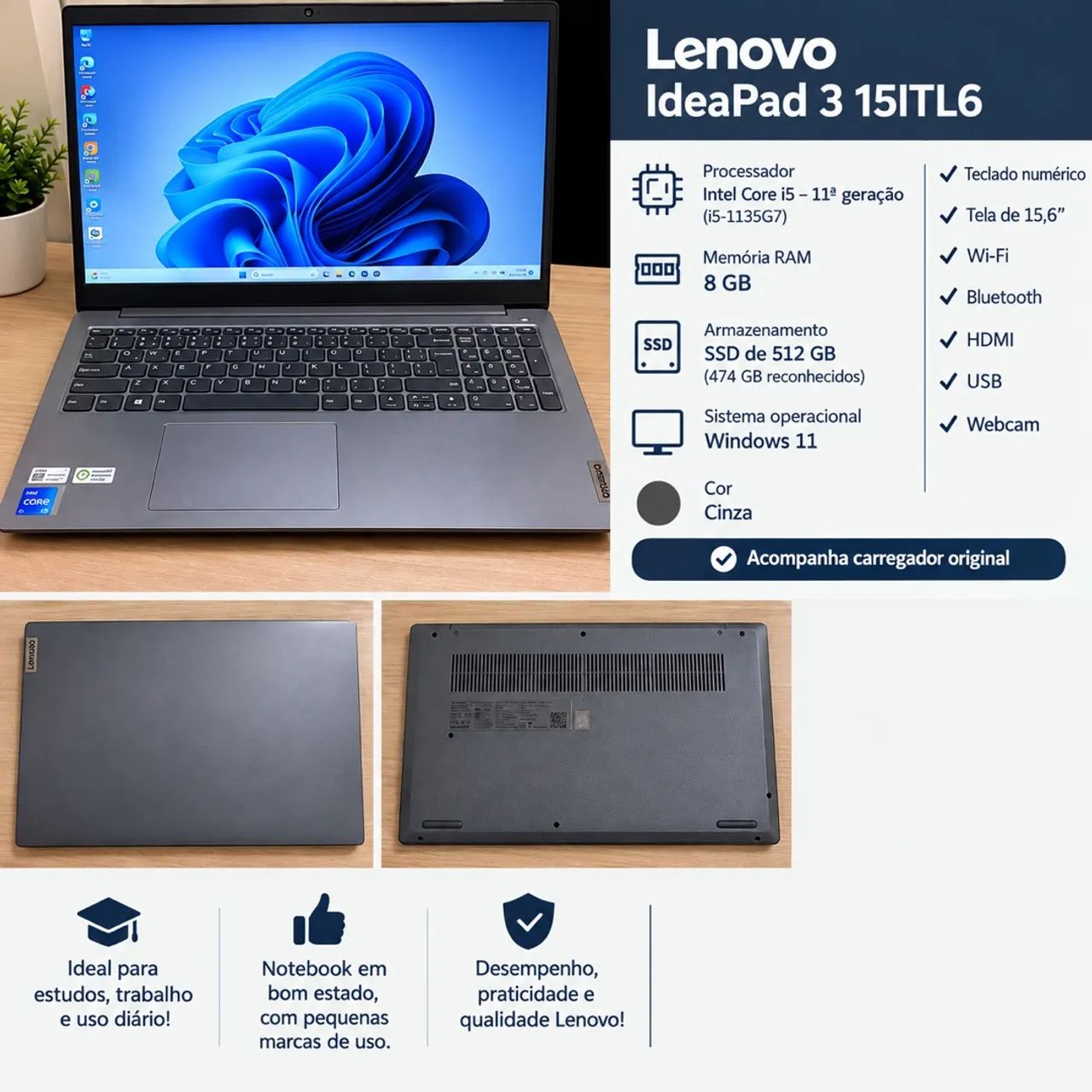 VENDO NOTEBOOK LENOVO IDEAPAD 3 - Foto 4