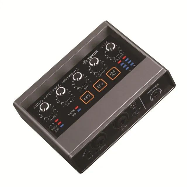 Interface De Audio Teyun Q-16 Usb Som Gravação Profissional - Foto 2