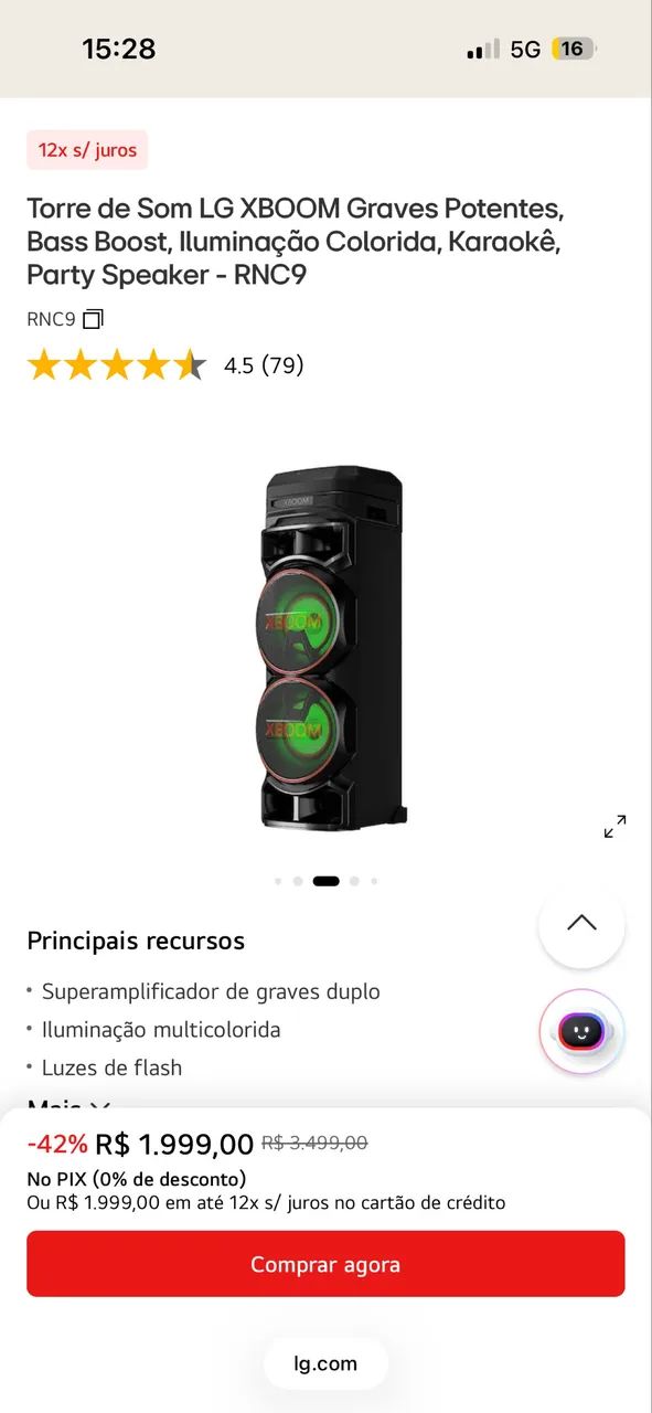 Caixa de som LG  - Foto 2
