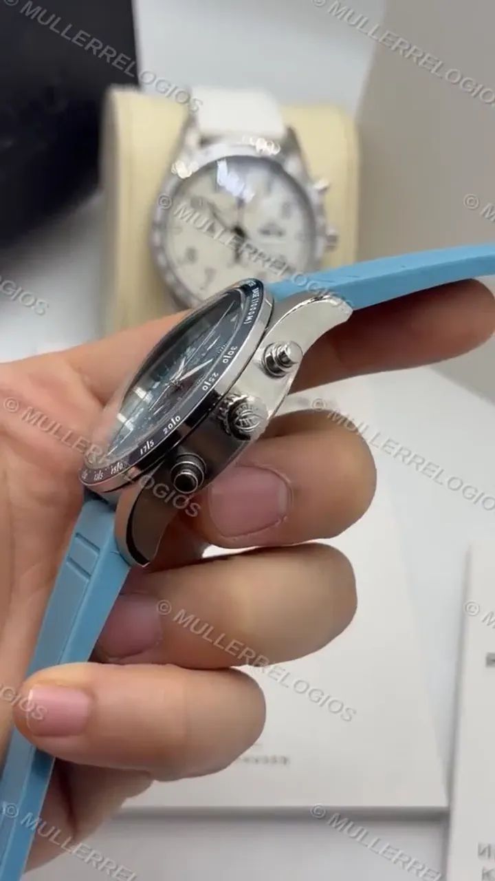 IWC Pilot Chronograph 43mm Azul + Caixa IWC - Foto 4