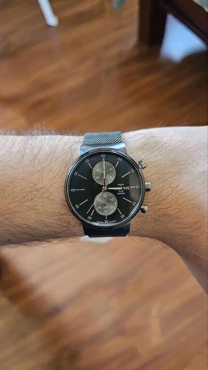 Relógio Technos Slim Safira
