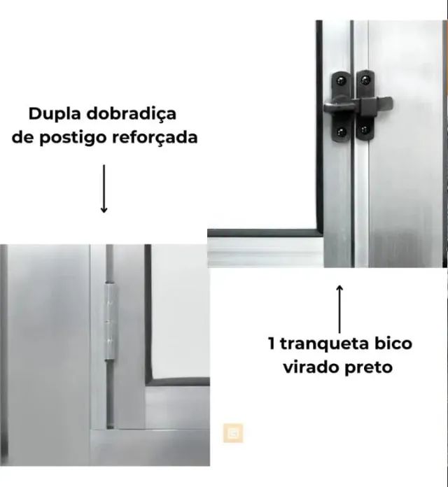 Porta de alumínio 210x90