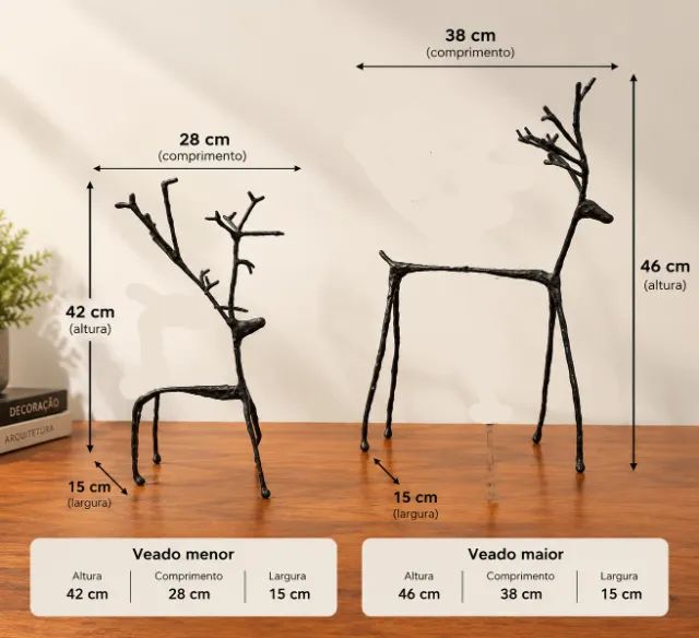 Casal de veados decorativo  - Foto 4