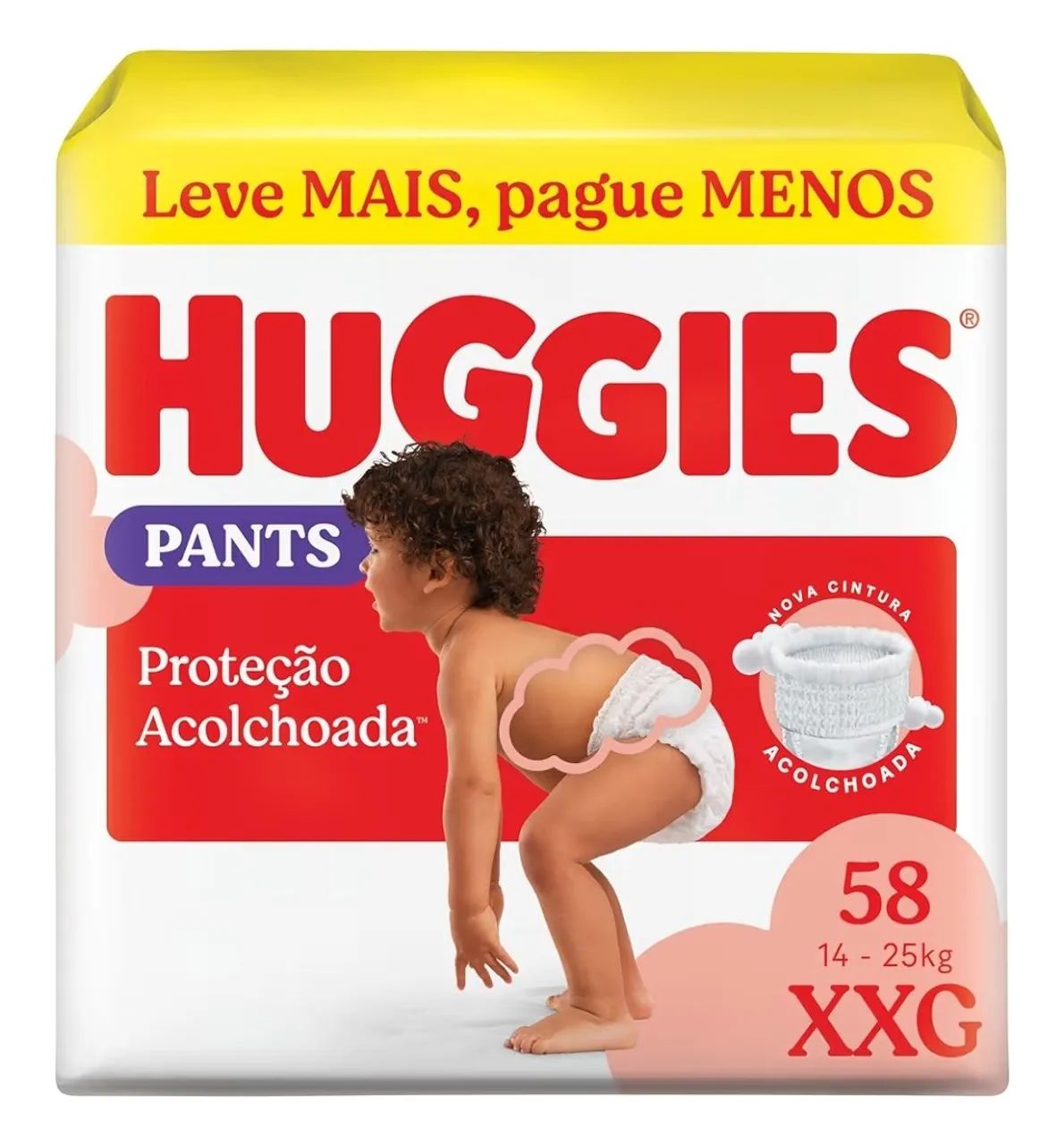 Fraldas Huggies Pants XXG - PACOTE COM 58
