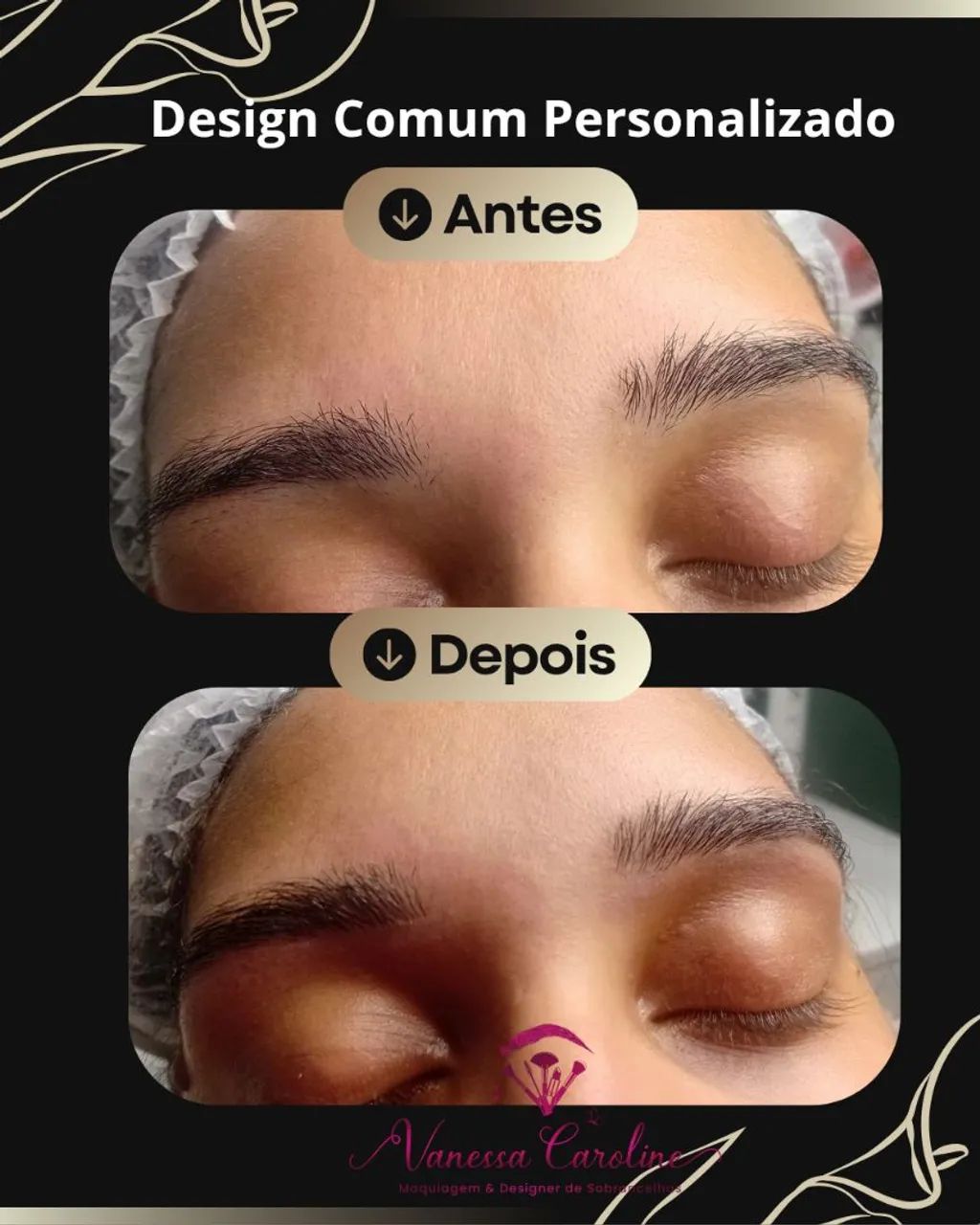 Design de Sobrancelhas com henna e sem - Foto 3