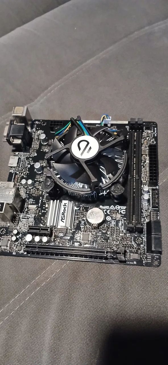 kit placa mãe h310 e processador g 4930 - Foto 3