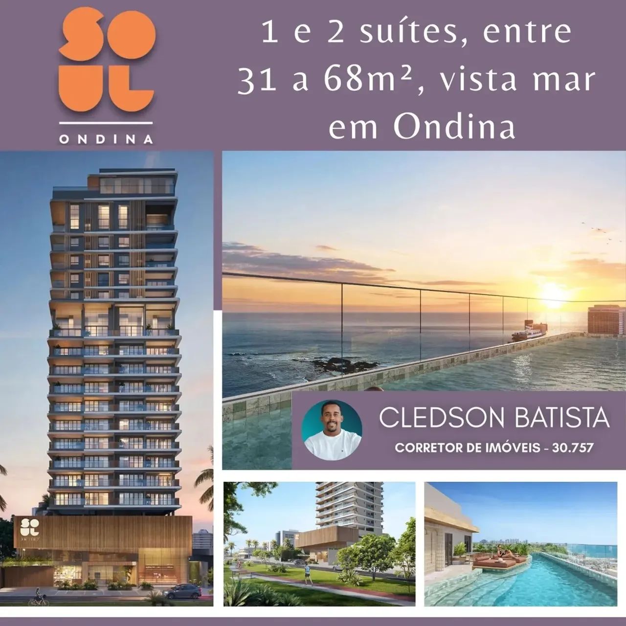 Soul Ondina, 1 E 2 Suítes De 31M² A 68M² E Vagas De Garagem. 1E95BEH