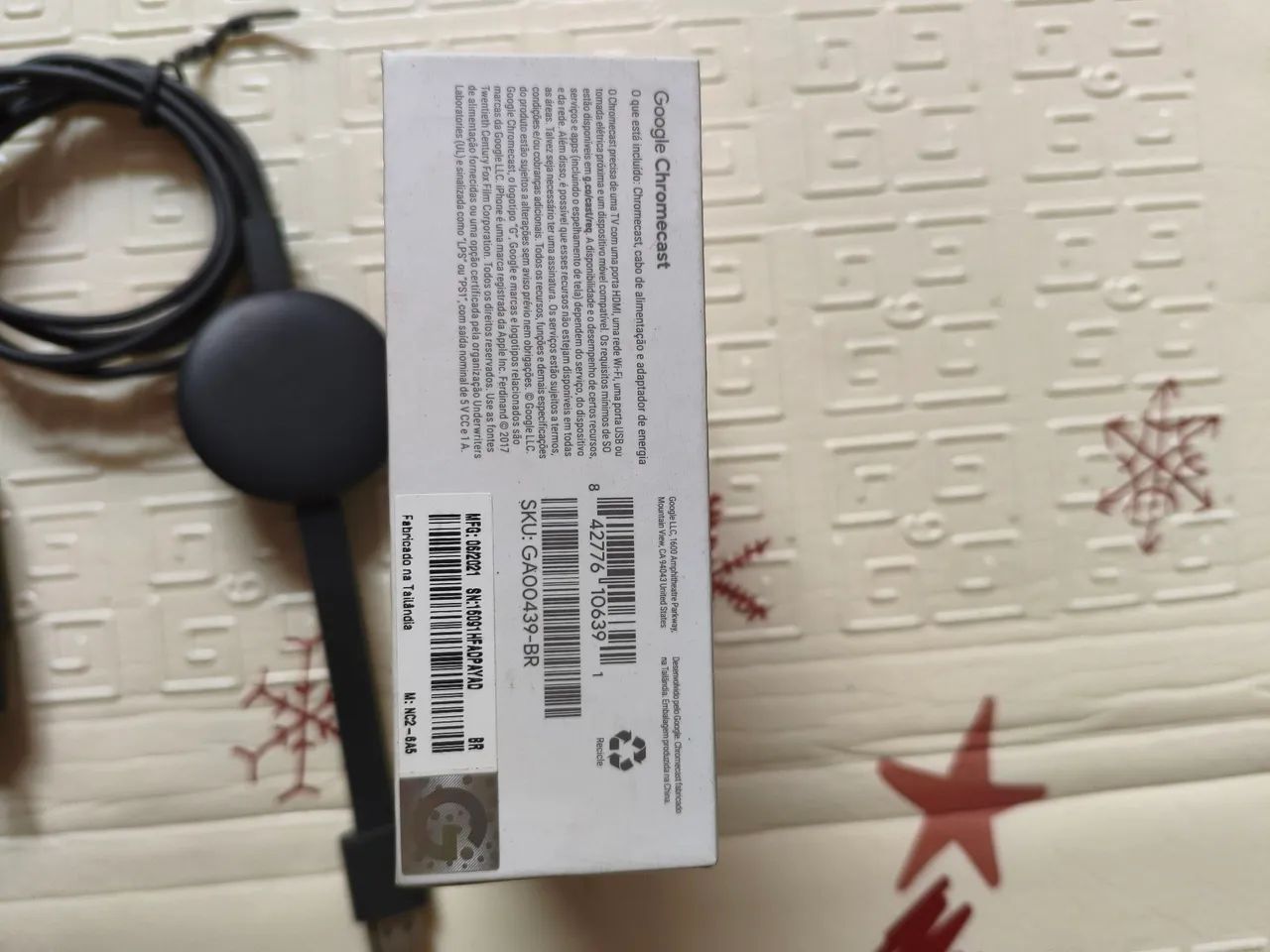 Google Chromecast 3ª Geração Original - Completo com Cabos - Foto 3