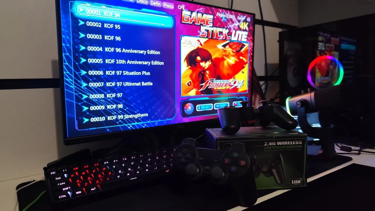 Game stick retro, console com 20 mil jogos, 2 controles e 9 consoles - Foto 2