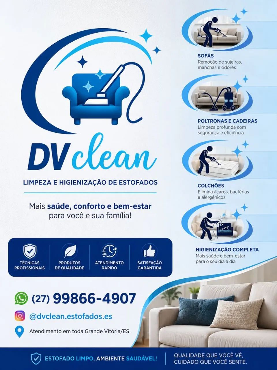 Limpeza e higienização de estofados  - Foto 2