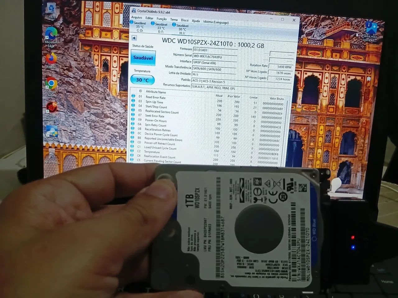 Hd 1TB slim funcionando perfeitamente  - Foto 4