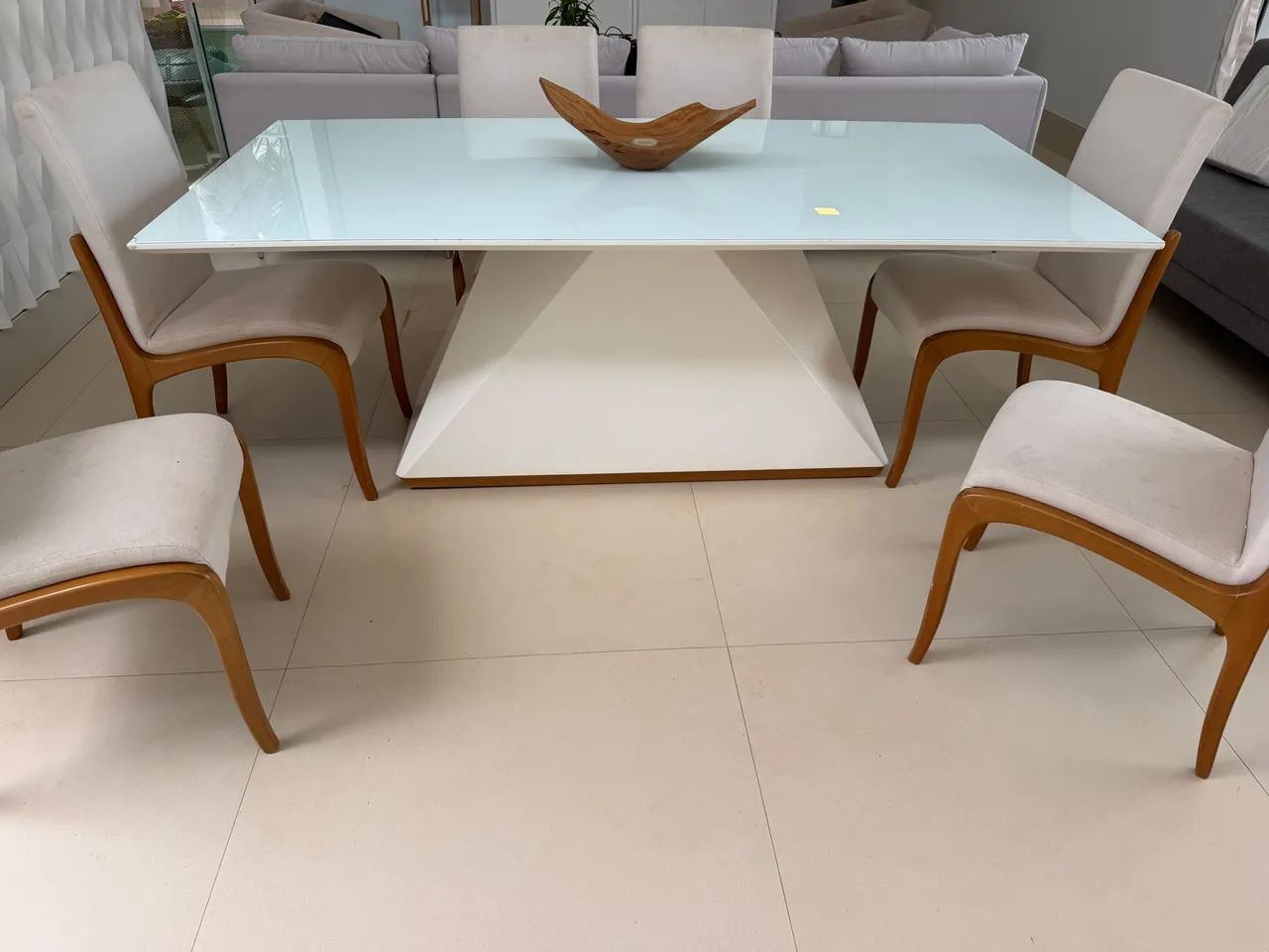 Mesa de Jantar de Vidro com 6 Cadeiras - Foto 2