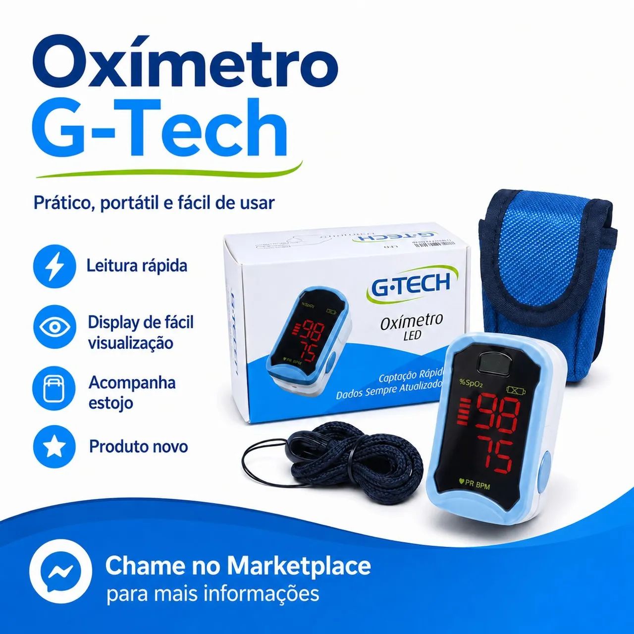 Oxímetro G-Tech LED - Prático, portátil e fácil de usar