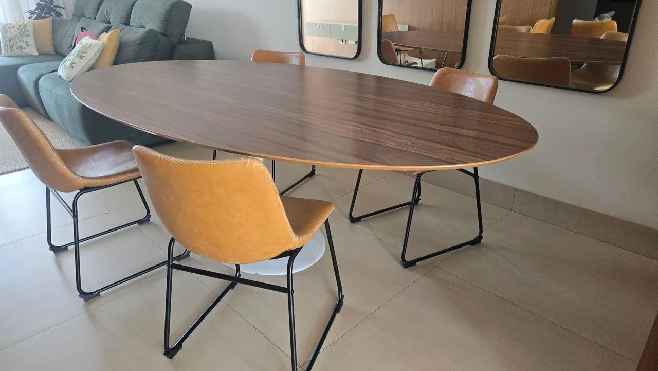 Mesa oval base tulipa 2,35m  - Foto 2