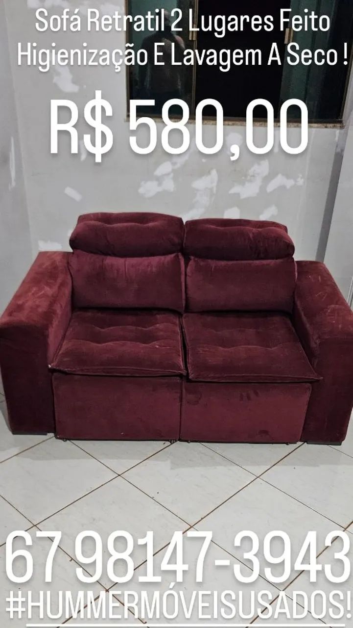 Vende - Se Sofá Retratil 2 Lugares Feito Higienização E Lavagem A Seco !