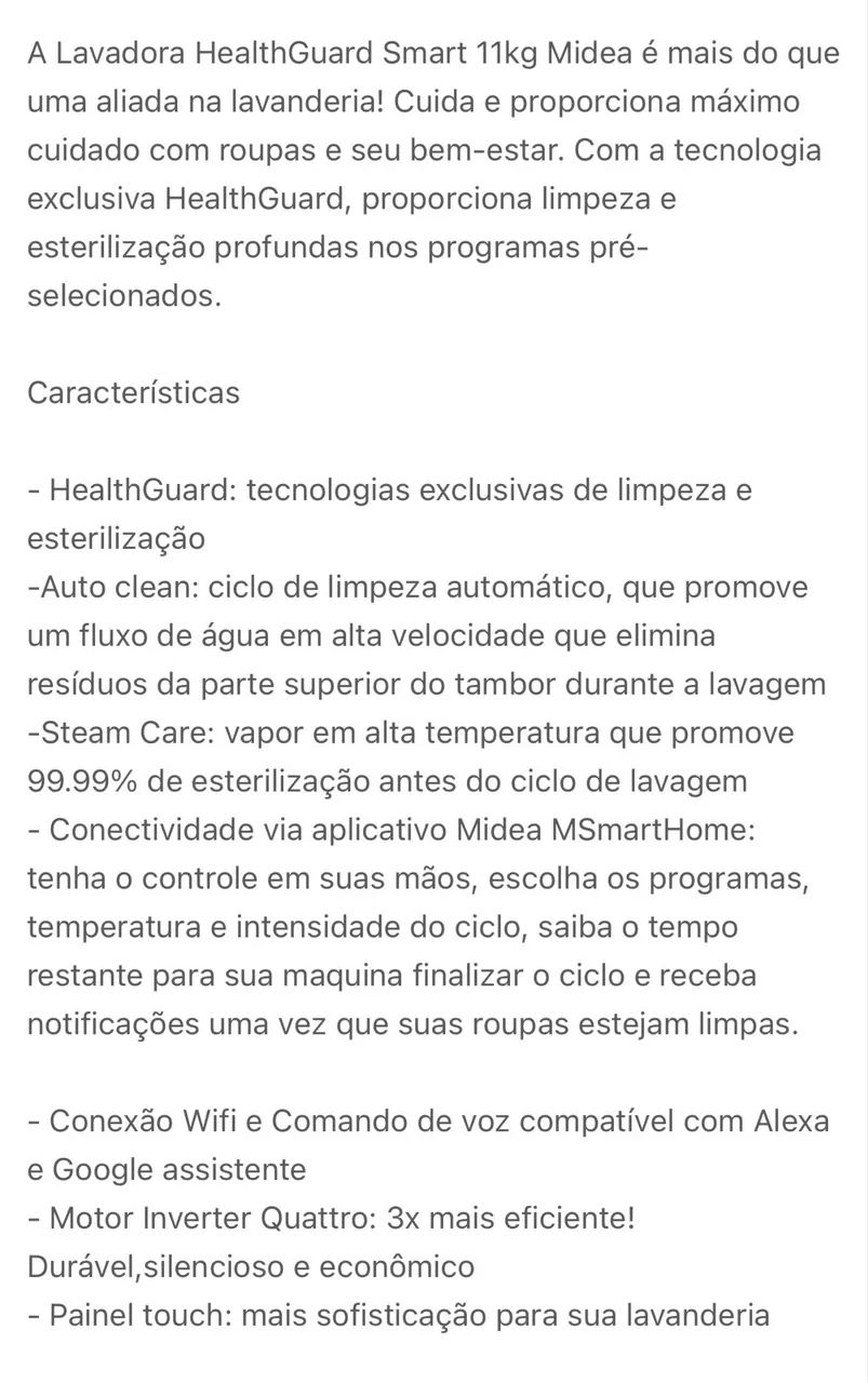 Lavadora Midea Titanium 11kg - Foto 5