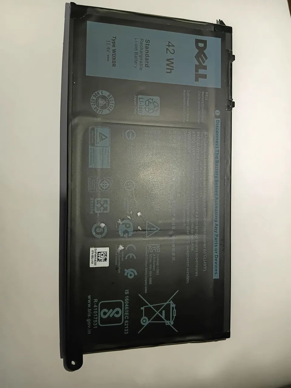 Bateria notebook Dell type wdxor