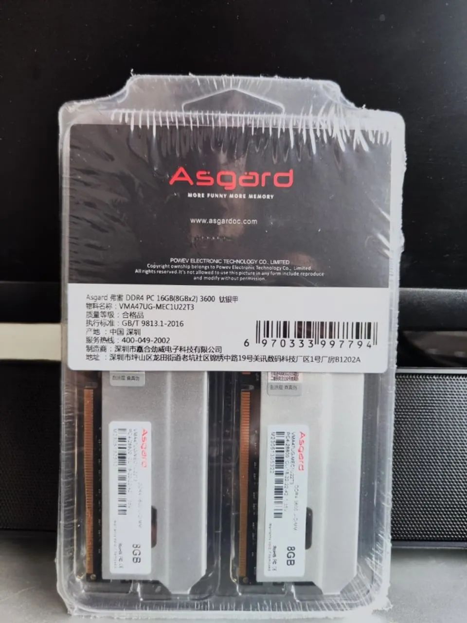 Memoria ram ddr4 16Gb 2x8 Lacrada Asgard - Memória RAM - Santa