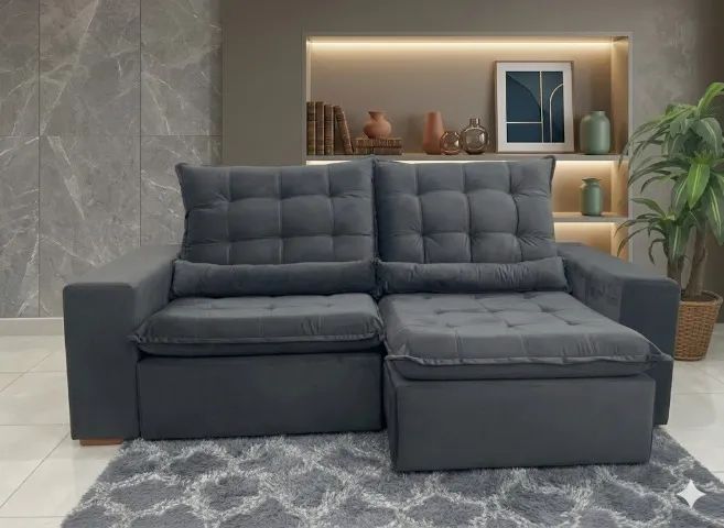Sofa retratil e reclinavel elegance novo de loja