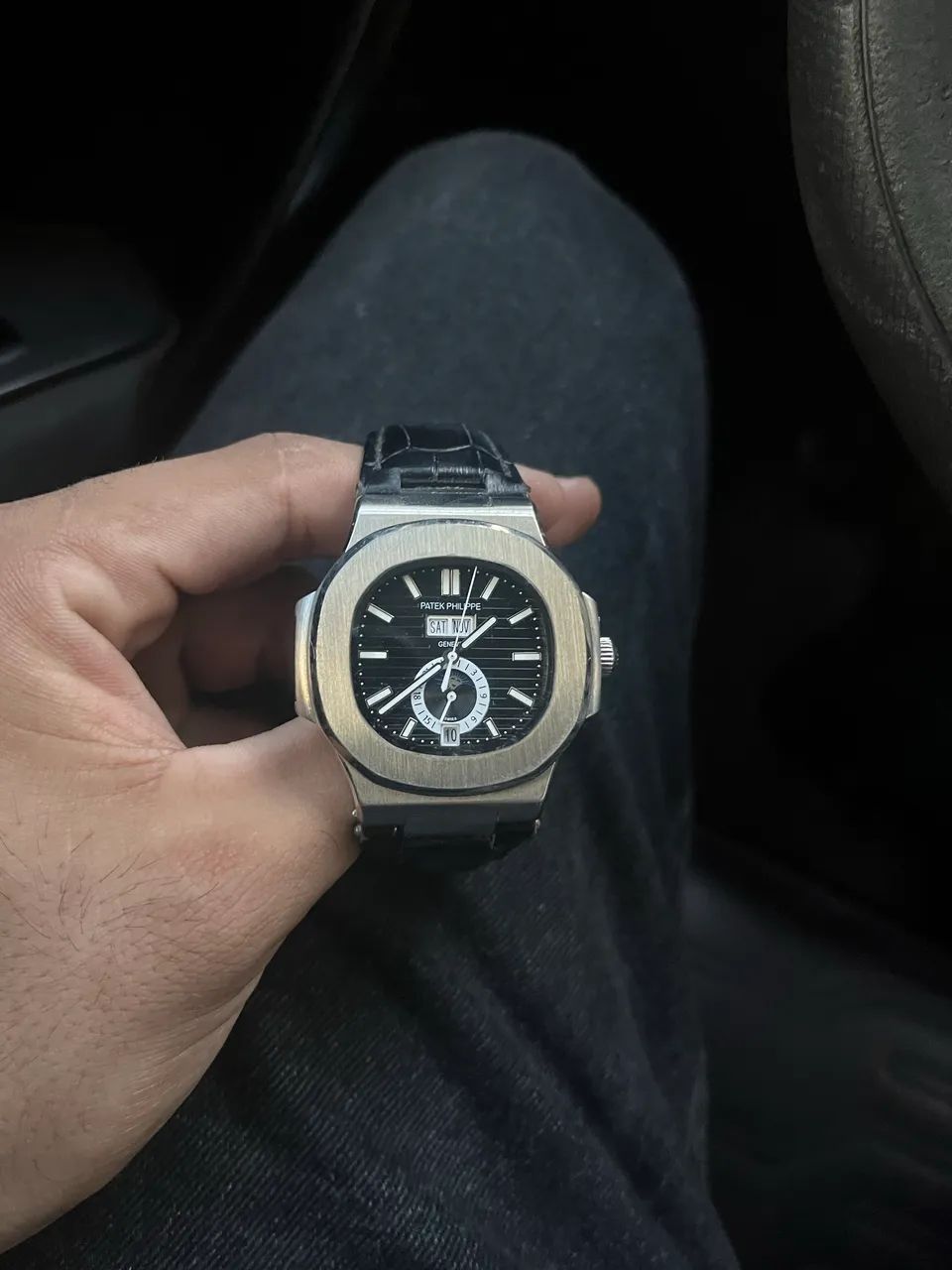 relógio patek philippe nautilus / Pulseira de couro  - Foto 2