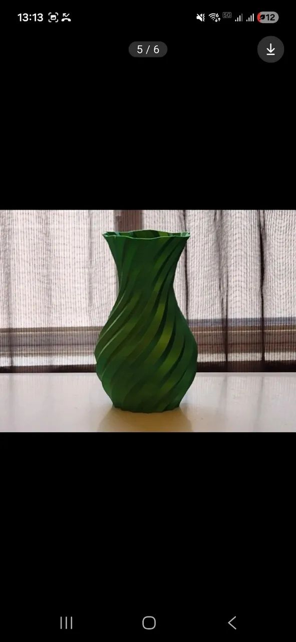 Vaso espiral em PLA 3d leve e resistente - Foto 2