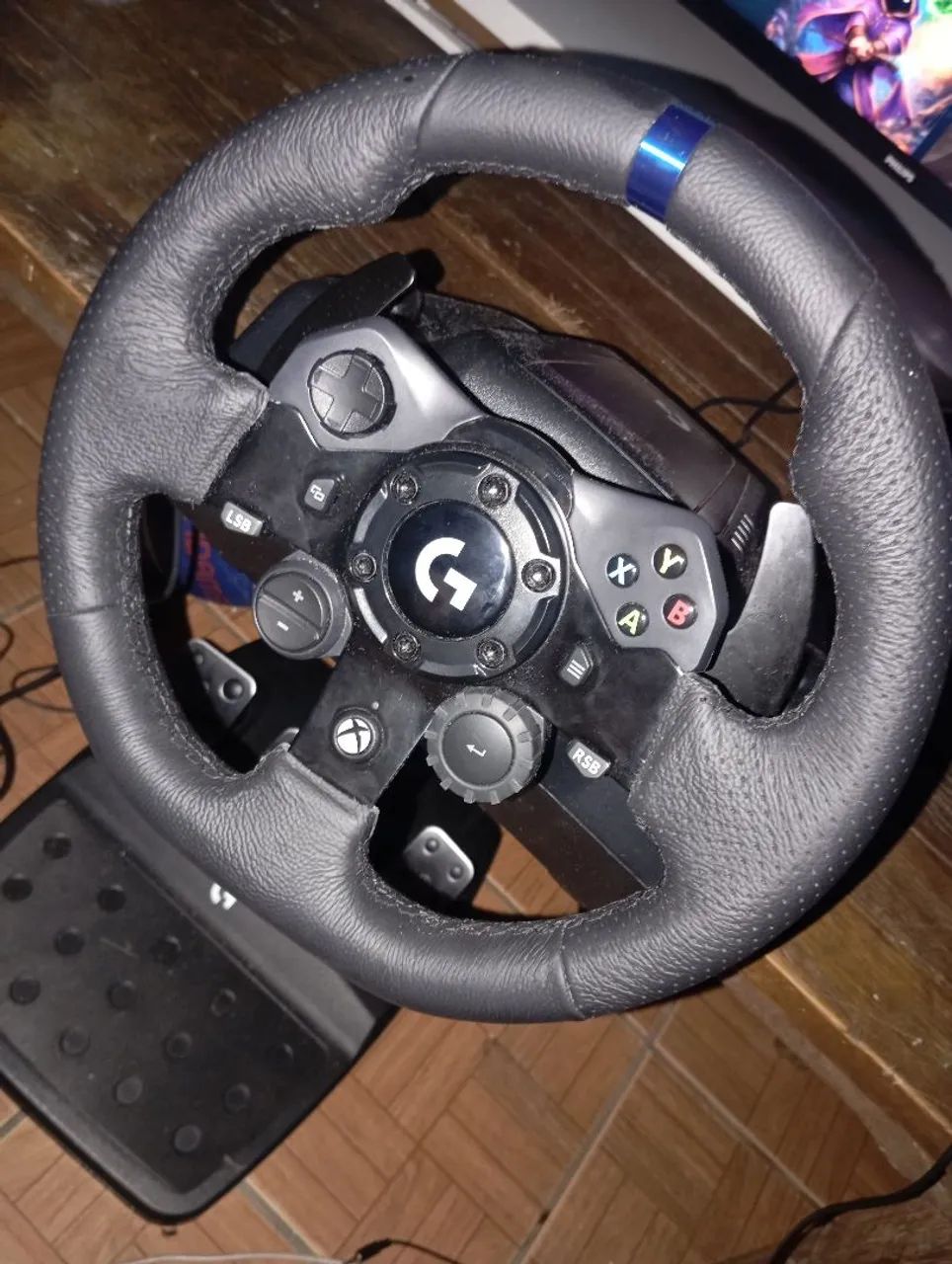 Kit de volante pedal da Logitech para Xbox e Pc