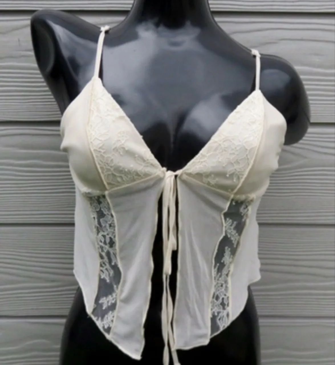 top primark rita ora branco renda G - Foto 5