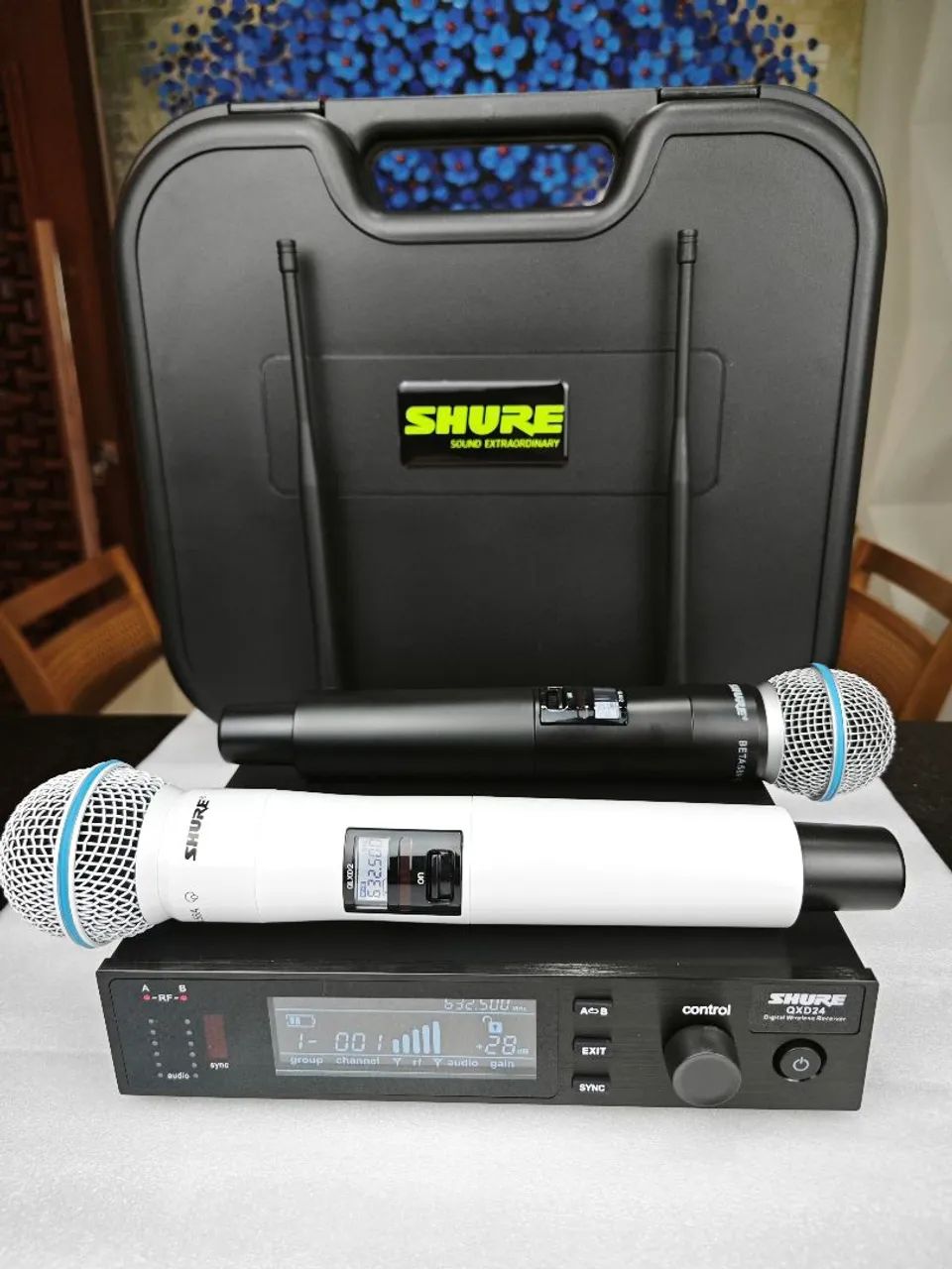 MICROFONE QXD24 DUPLO PROFISSIONAL + CASE 