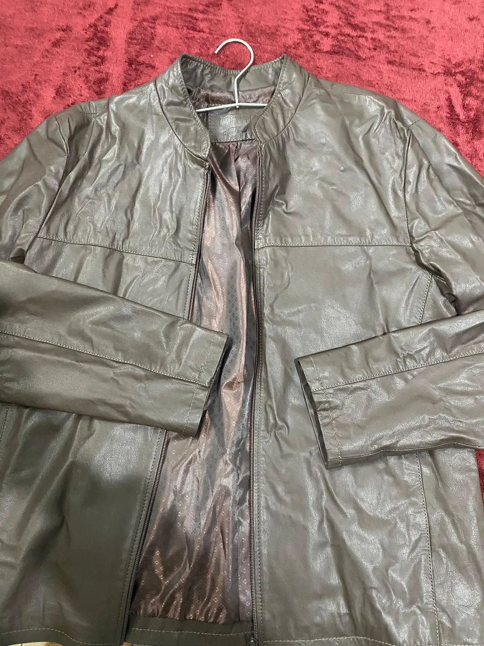 Jaqueta de Couro Marrom Masculina - Foto 2