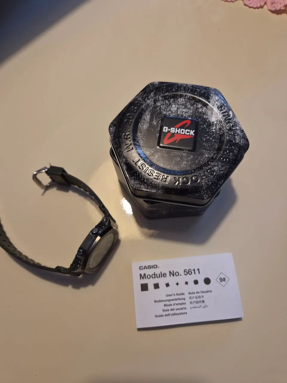 Relógio Casio G-shock Com Pulseira Verde E Bisel Preto - Foto 2